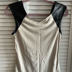 Express Leather Sleeve Top